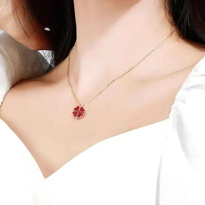 One Love Necklace featuring a delicate heart pendant with high-clarity crystals and a polished gold-tone finish.