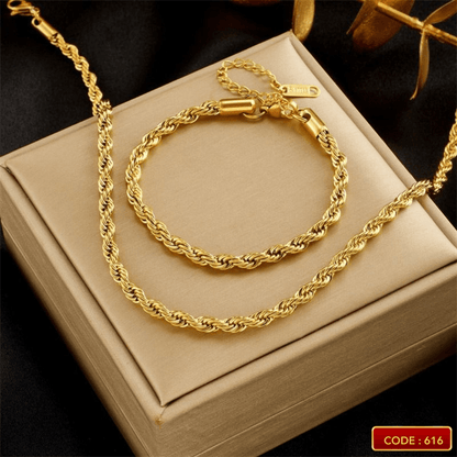 Radiant Jewelry Set featuring a matching luxury necklace, bracelet, and drop earrings with brilliant crystal detailing.