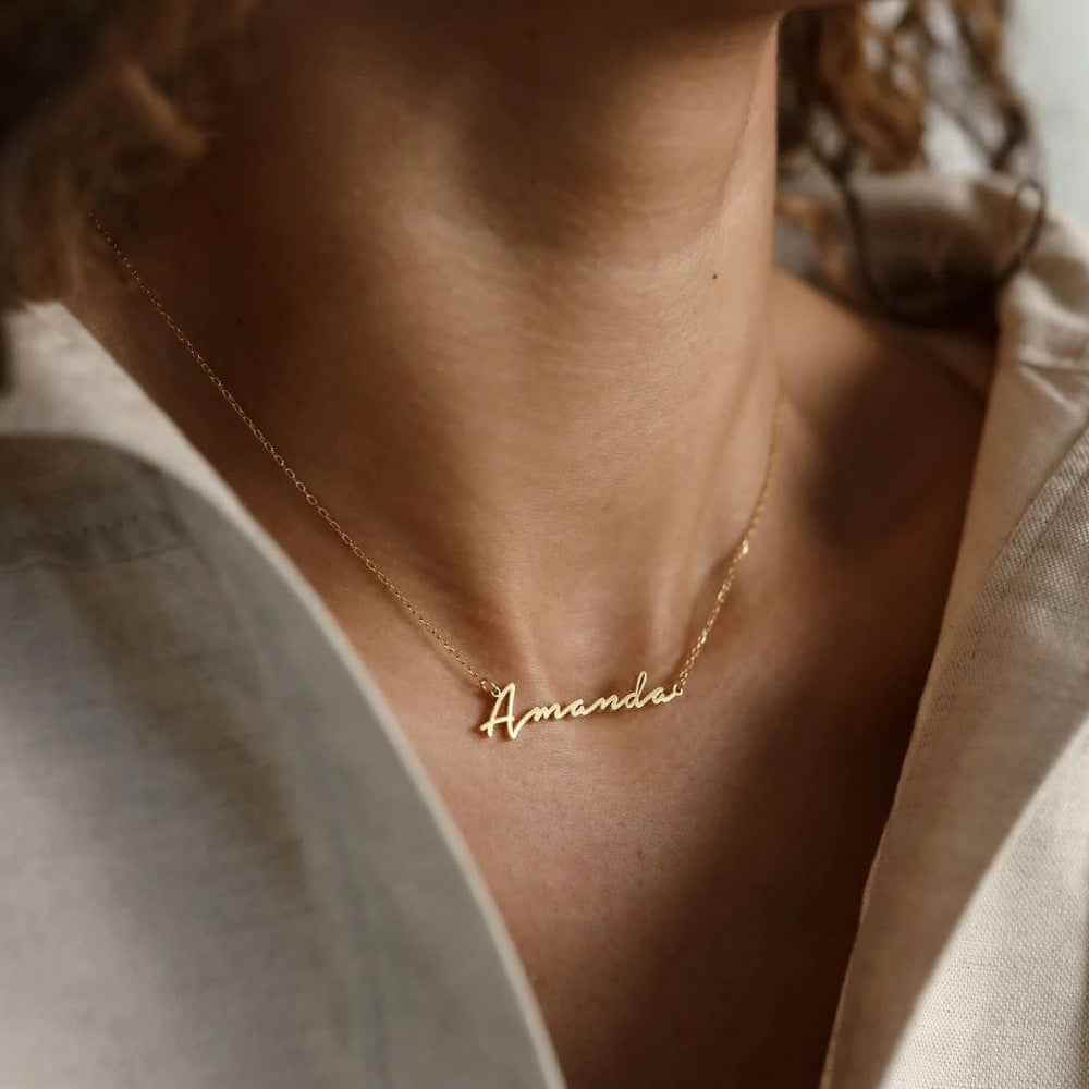 Personalized Name Necklace With Cable Chain