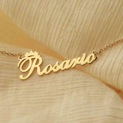 Personalized Name Necklace With Crown Shape