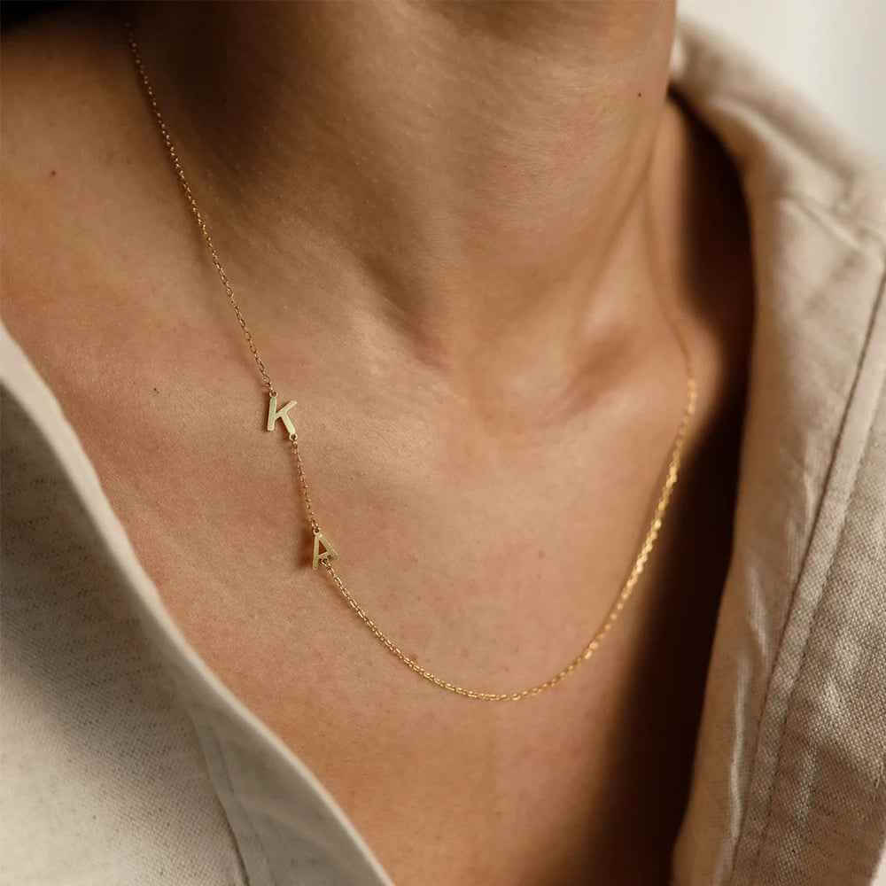 Personalized Separate Letters Name Necklace