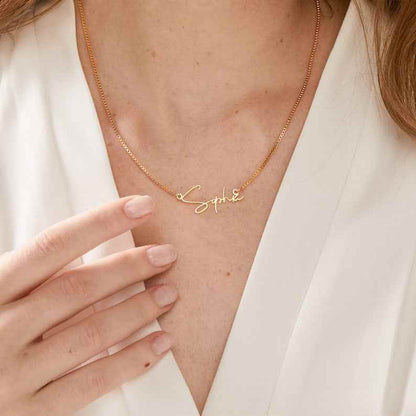 Personalized Name Necklace With Box Chain