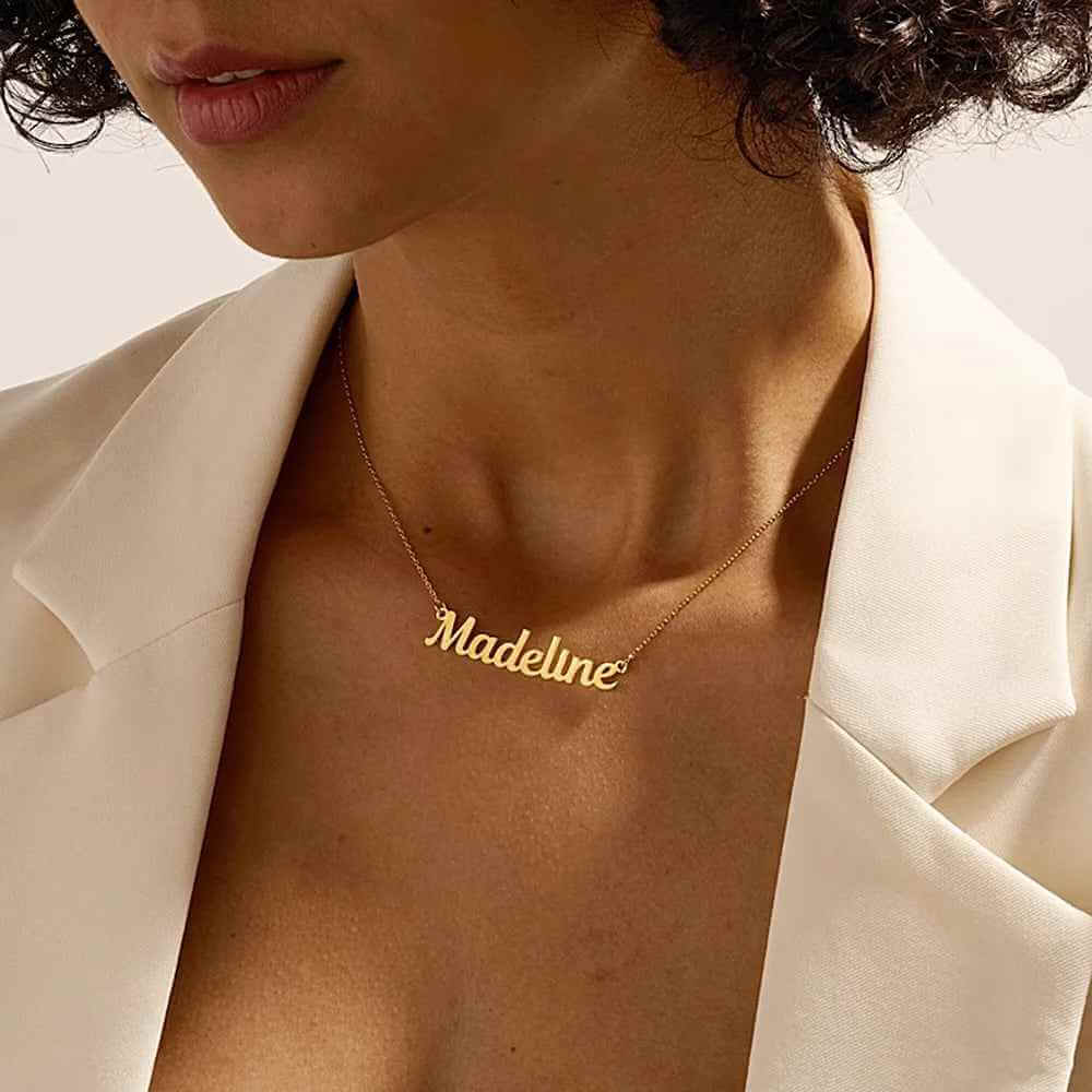 Personalized Name Necklace With Cable Chain
