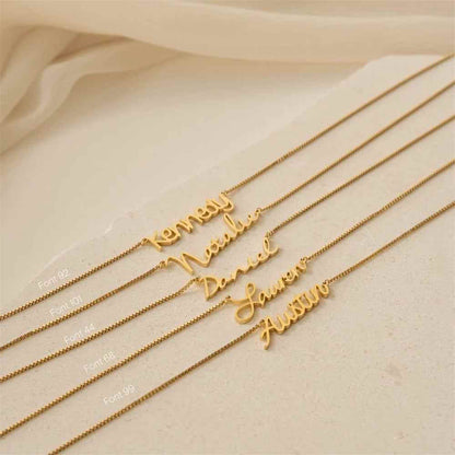 Personalized Name Necklace With Box Chain