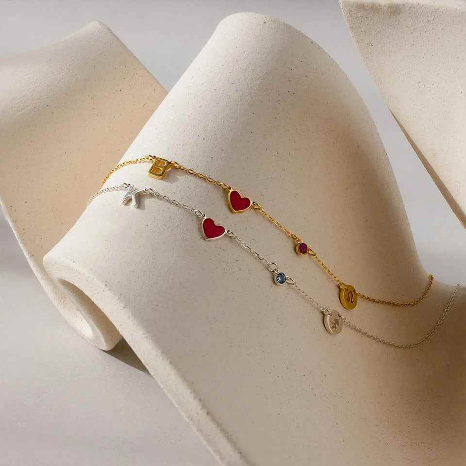 Personalized Necklace, Letter, Constellation and Birthstone