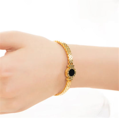 Chic Jewelry Set featuring a modern matching necklace, bracelet, and earrings with a high-polish luxury finish.