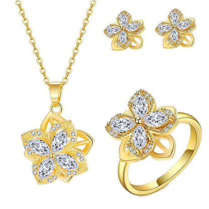 Rotating Flower Jewelry Set