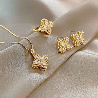 Rotating Flower Jewelry Set