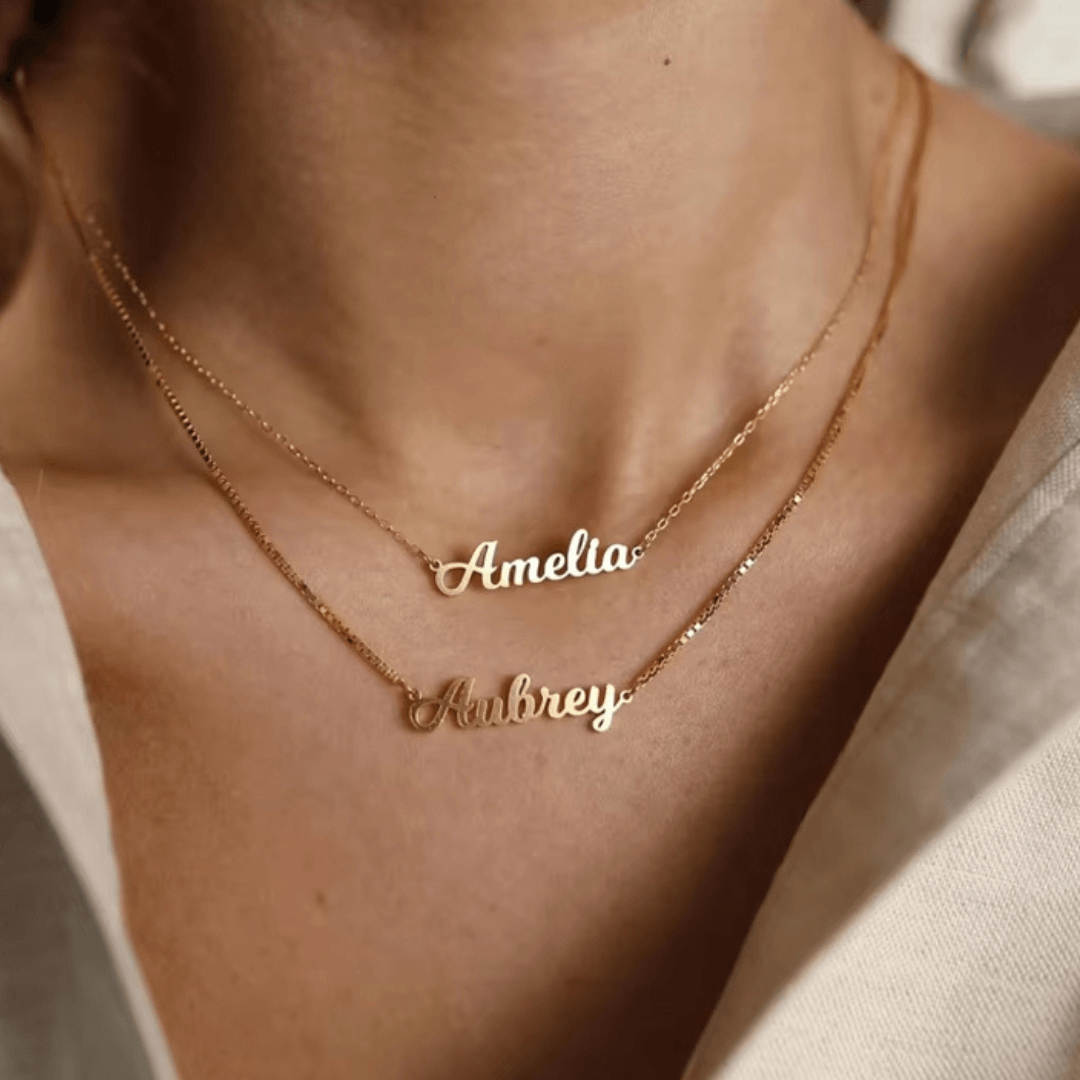 Personalized Name Necklace With Cable Chain - TRIOVARI ACCESSORIES